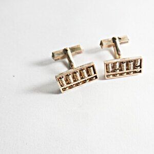 Sterling Silver Moving Abacus Cufflinks
